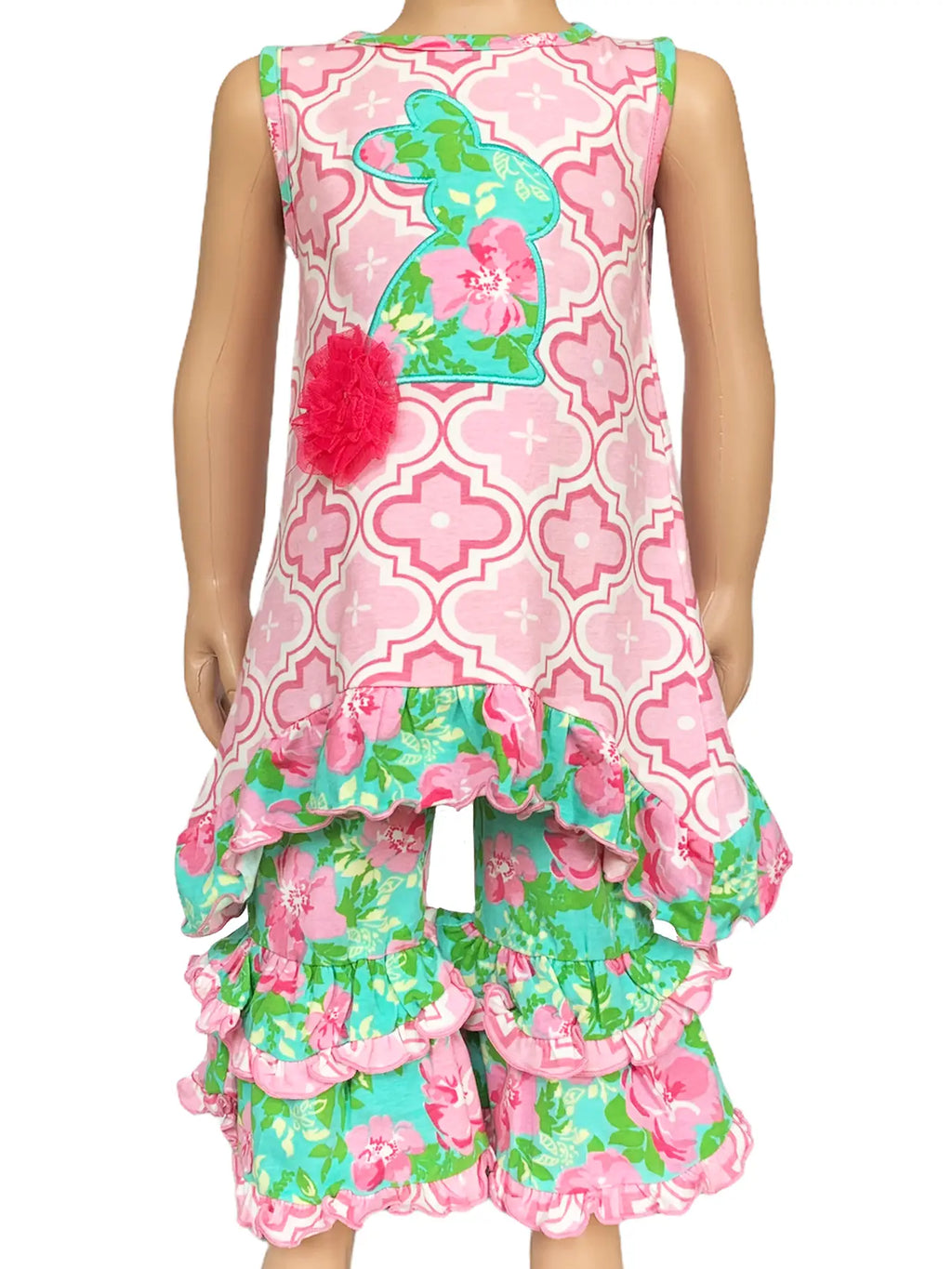 Ann Loren Easter Bunny Tunic Floral Set (STHE)