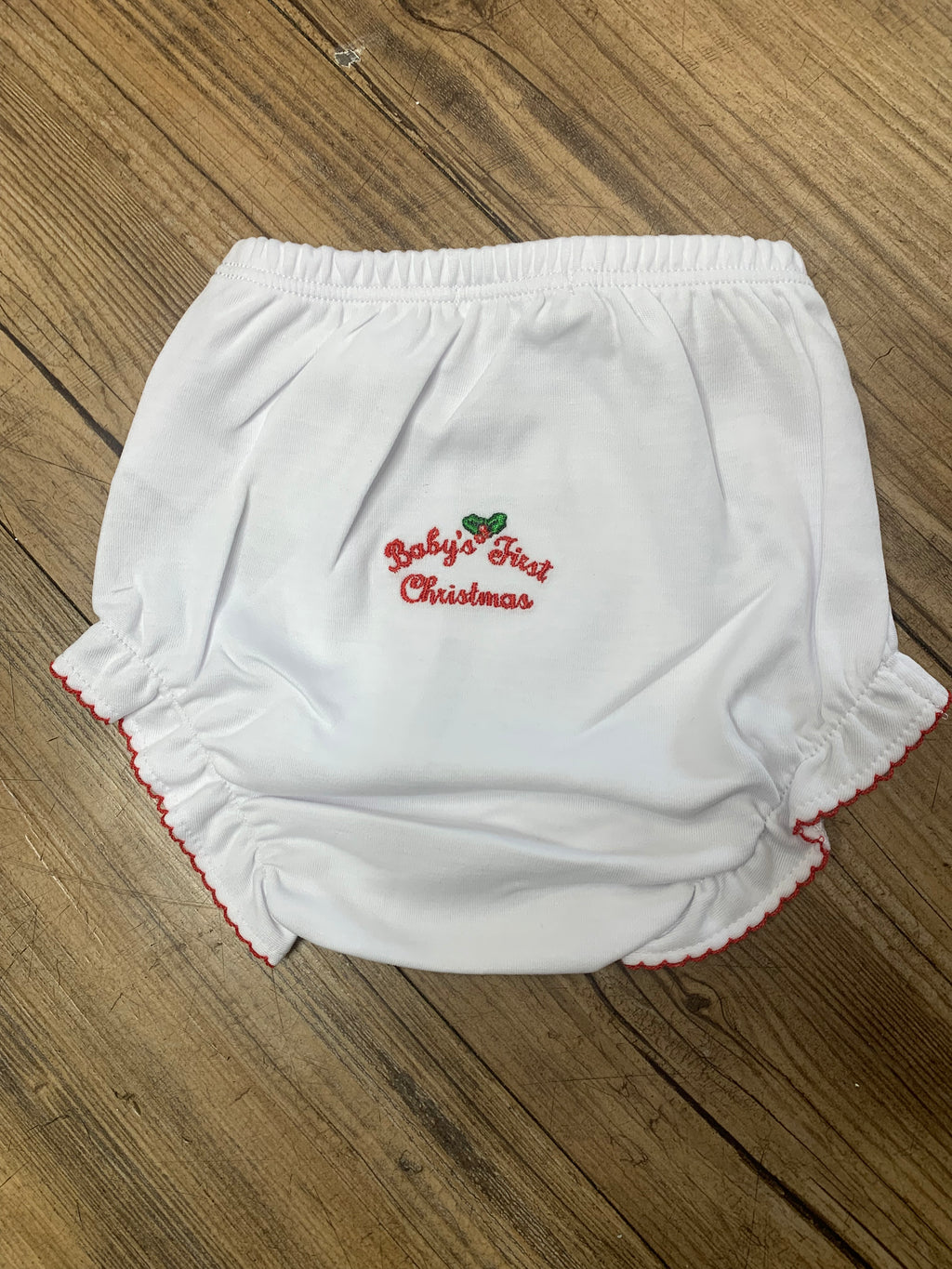 Kissy Kissy Baby's First Christmas Diaper Cover (STHE)