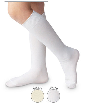 Jefferies Nylon Knee Socks (White & Pearl )