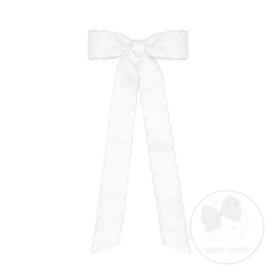 Wee Ones  9646 Medium Moon Stitched Bows with Tails