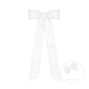 Wee Ones  9646 Medium Moon Stitched Bows with Tails