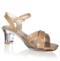 Marc Defang CK-3004 Girls Nude Strap Over Clear Heels (STHE)