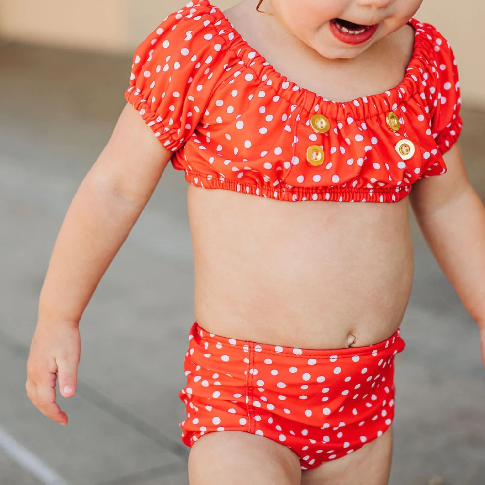 Sugar Bee Girls Red Retro Bikini (STHE)