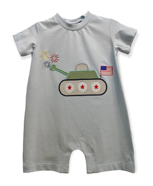 Banana Split ss23-298 Patriotic Tank Romper (STHE)