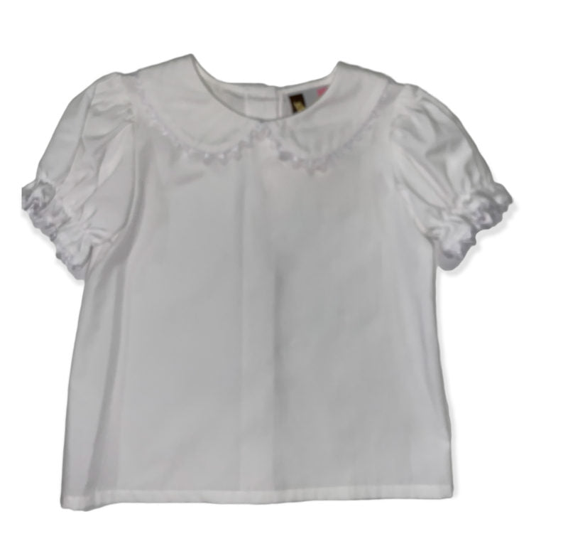 Banana Split ss23-399 Peter Pan Collared Ric Rac Trimmed Shirt (STHE)
