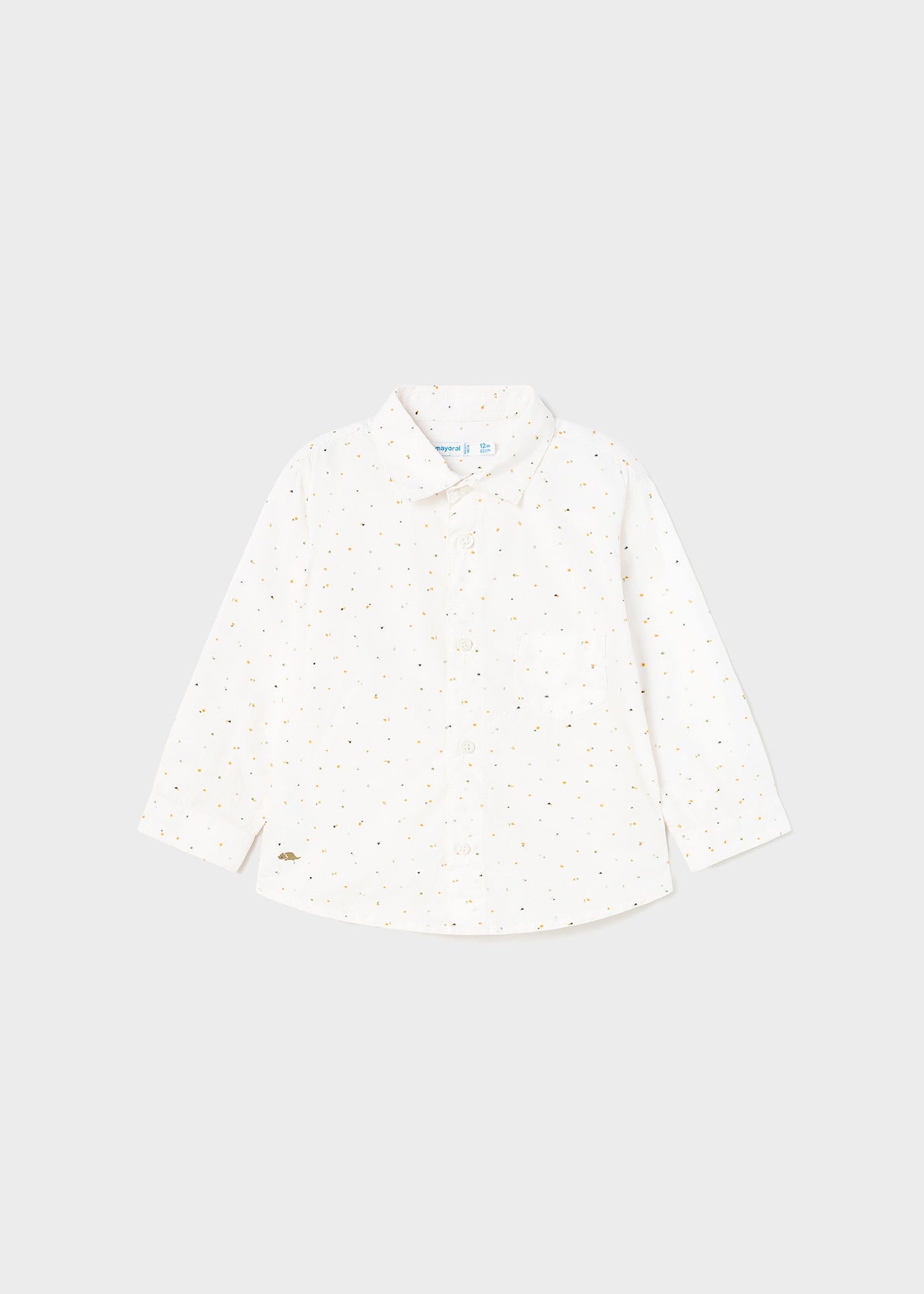 Mayoral 1118-084 White Dotted Button Down