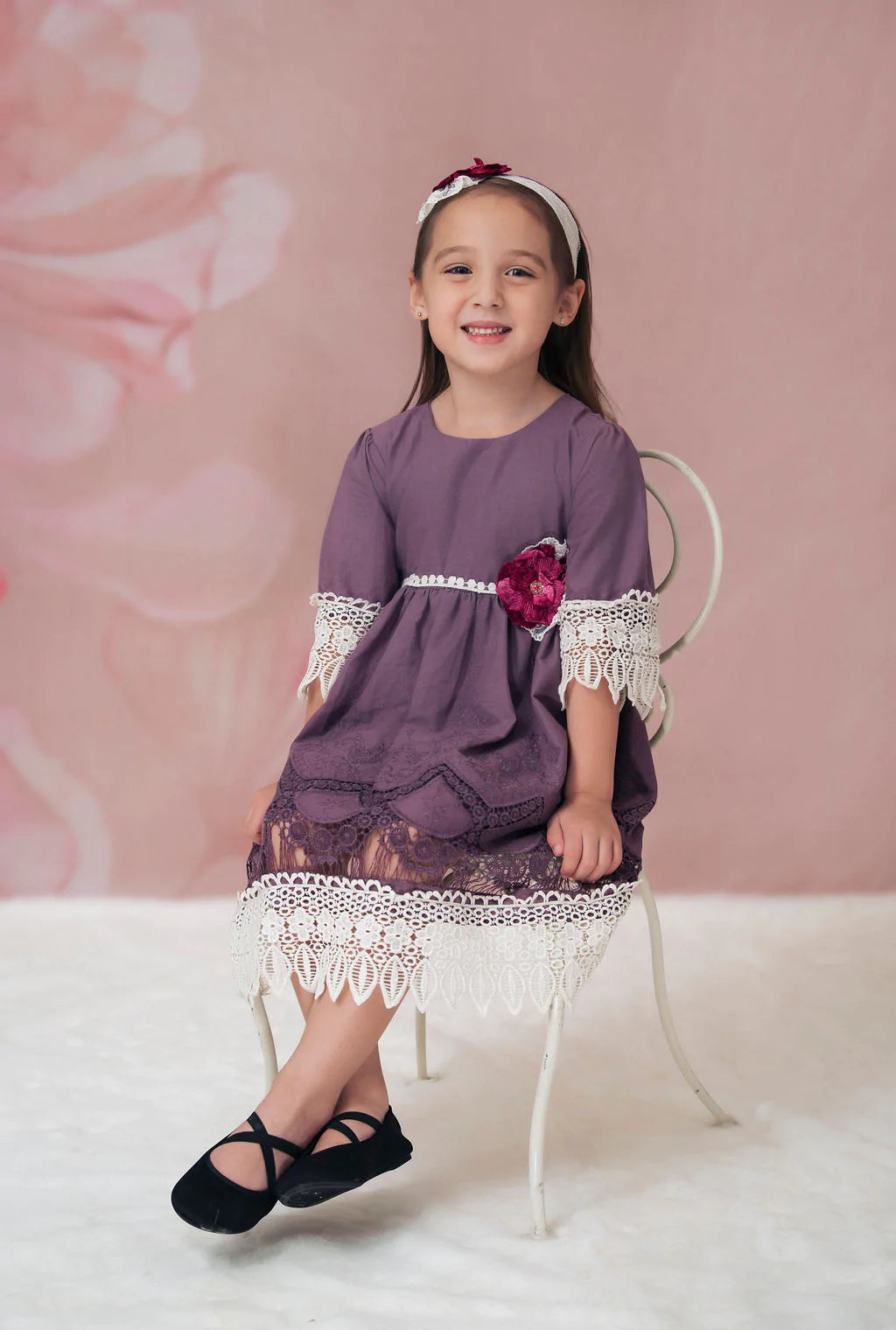 Haute Baby Violet Field Dress